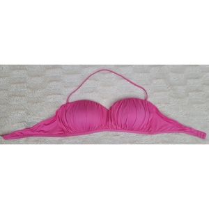 Xhilaration Fuschia bandeau bikini top with removable straps